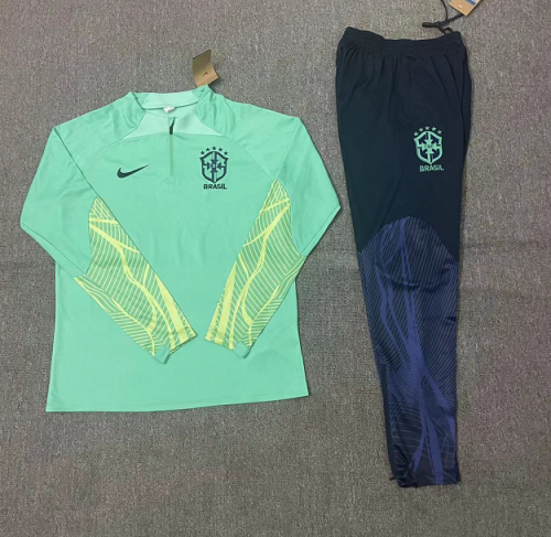 2022/23 Brazil Light Green Kids/Youth Trackusit Uniform-801