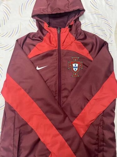 2022/23 Portugal Thailand Soccer Windbreaker Top With Hat-SH