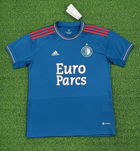 2022/23 Feyenoord Rotterdam Away Blue Thailand Soccer Jersey AAA-320