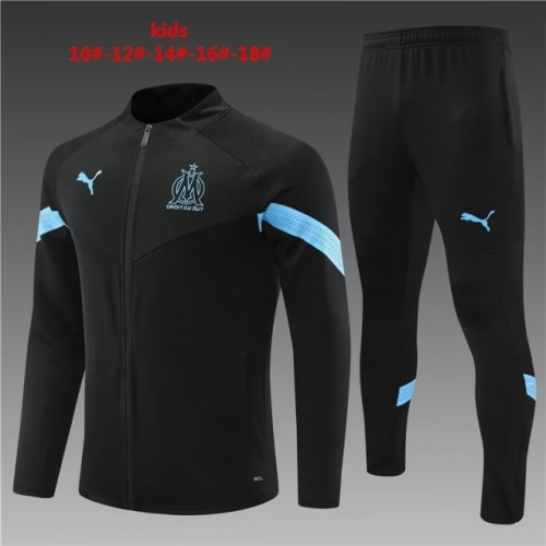 2022/23 Olympique Marseille Black Kids/Youth Jacket Uniform-801