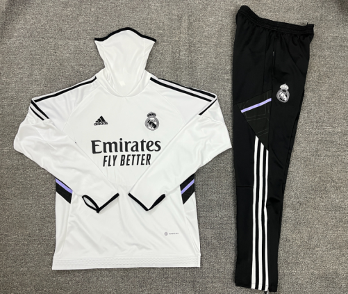 2022/23 Real Madrid White Thailand Tracksuit Uniform-801