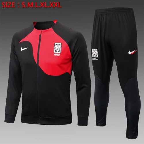 2022/23 Korea Republic Black Thailand Soccer Jacket Uniform-815