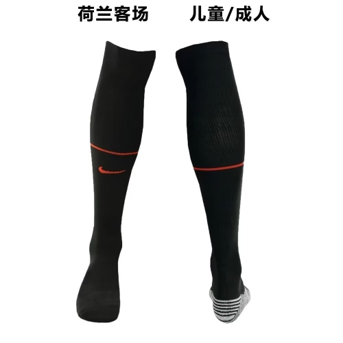 2022/23 Netherlands Away Black Adult/Kids Thailand Soccer Socks