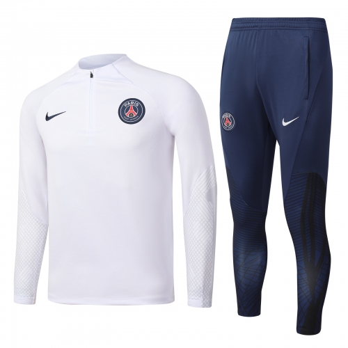 Kids 2022/23 Paris SG White Kids/Youth Thailand Soccer Tracksuit Uniform-GDP