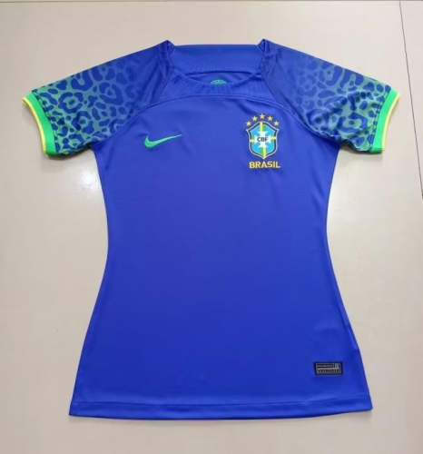 2022/23 Brazil Home Blue Female Thailand Soccer Jersey-402/319