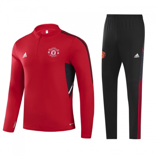 2022/23 Manchester United Red Kids/Youth Thailand Tracksuit Uniform-815/GDP