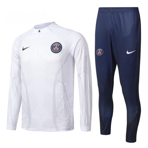 Kids 2022/23 Paris SG White ink jet  Kids/Youth Thailand Soccer Tracksuit Uniform-GDP