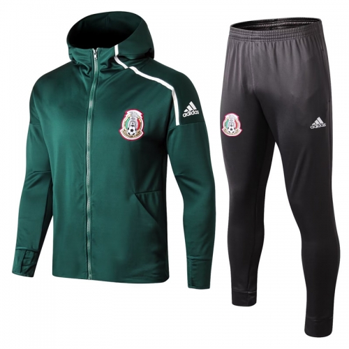 2022/23 Mexico Green Thailand Soccer Jacket Uniform With Hat-815