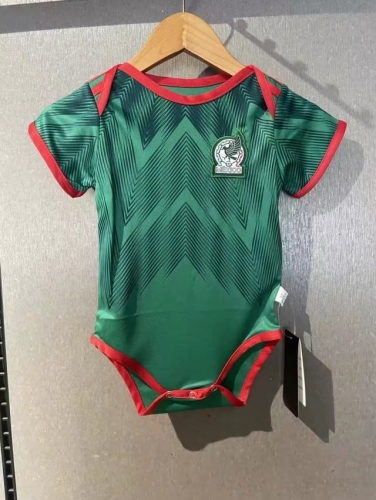 (Size 9-12) 2022/23 Mexico Home Green Baby Soccer Uniform-308