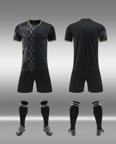 Without Logo 22/23 Borussia Dortmund Black Soccer Uniform-DN