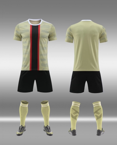 Without Logo 22/23 Ajax 2nd Away Yello Soccer Uniform-DN