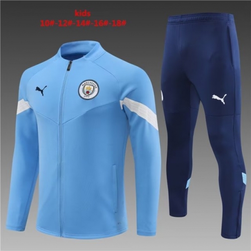 2022/23 Manchester City Bluek Kids/Youth Jacket Uniform-801