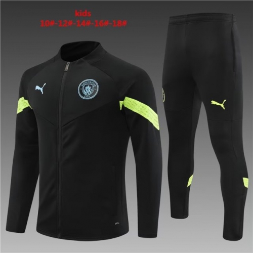 2022/23 Manchester City Black Kids/Youth Jacket Uniform-801