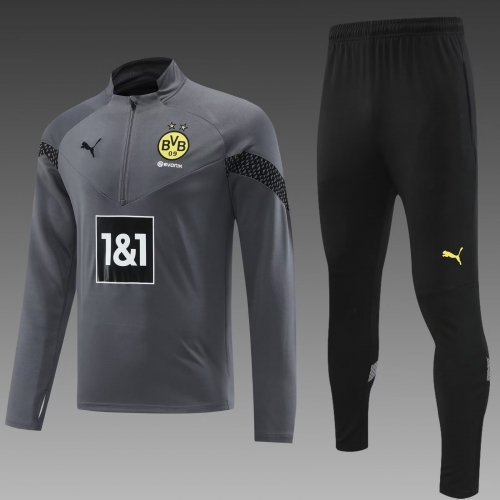 2022/23 Borussia Dortmund Gray Thailand Tracksuit Uniform-PO