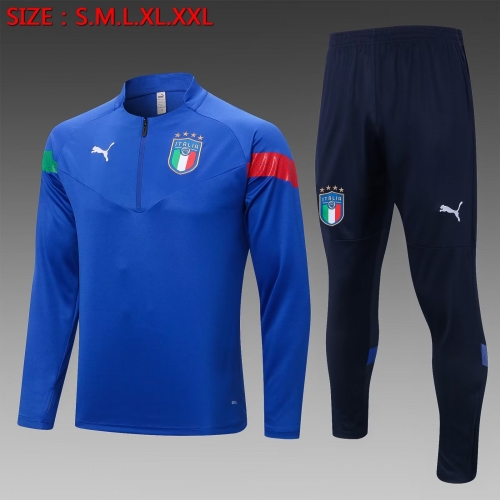 2022/23 Italy Cai Blue Soccer Tracksuit Uniform-801/411/815