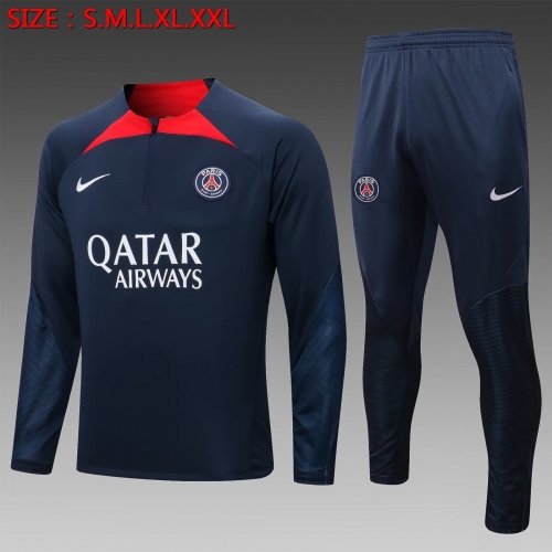 2022-23 Paris SG Royal Blue Thailand SoccerTracksuit Uniform-815
