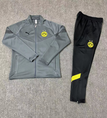 2022/23 Borussia Dortmund Gray Kids/Youth Jacket Uniform-801