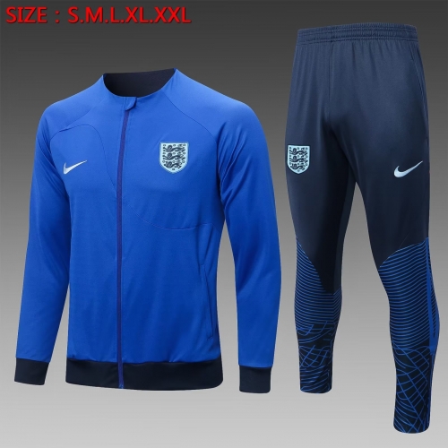 2022/23 England Blue Soccer Jacket Uniform-815