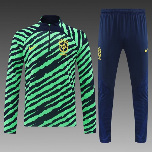 2022/23 Brazil Green Thailand Soccer Jacket Uniform-PO