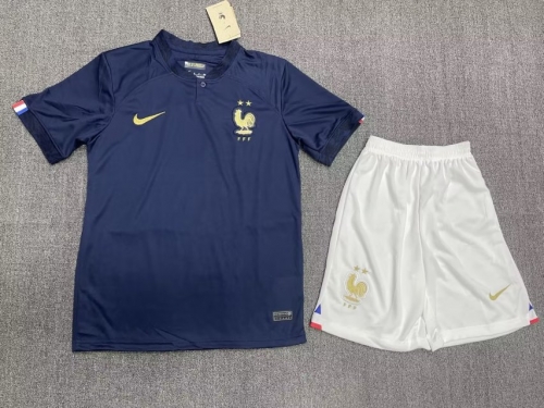 2022/23 France Home Blue Soccer Uniform-315