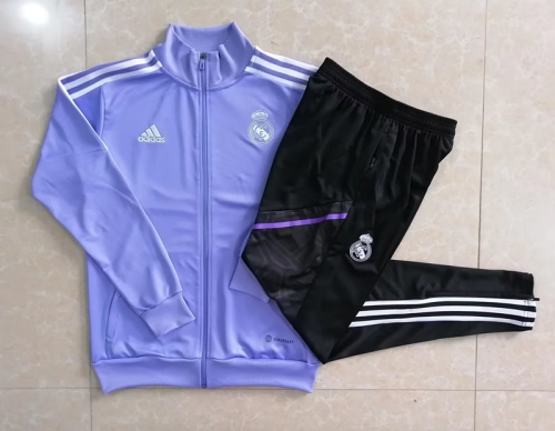 2022/23 Real Madrid Purple Thailand Jacket Soccer Uniform-815