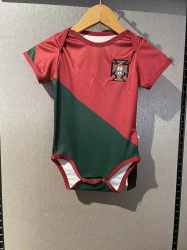 (size 9/12) 2022 World Cup Portugal Home Red Baby Soccer Uniform-308