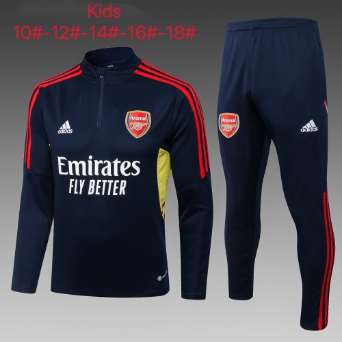 2022/23 Arsenal Royal Blue Kids/Youth Soccer Tracksuit Uniform-801/815/GDP/411