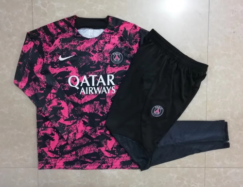 2022/23 Paris SG Black & Pink Thailand Soccer Tracksuit Uniform-801/815