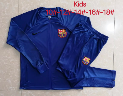 Kids 2022/23 Barcelona CaiBlue Kids/Youth Soccer Jacket Uniform-815