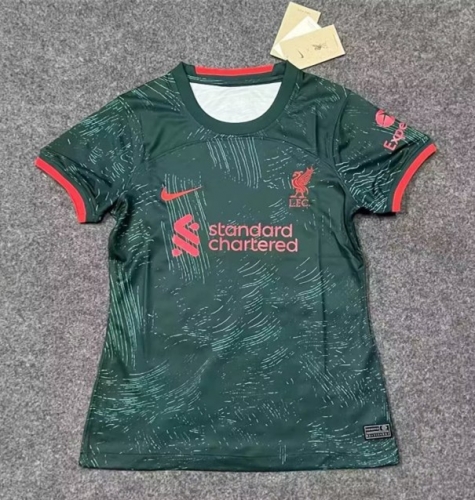 2022-23 Liverpool Away Green Thailand Female Soccer Jersey AAA-JY/711