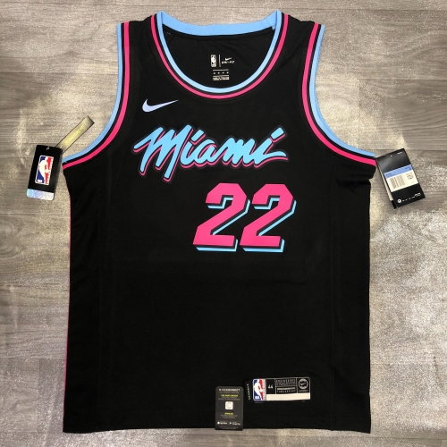 NBA Miami Heat Black Round collar #22 Jersey-311