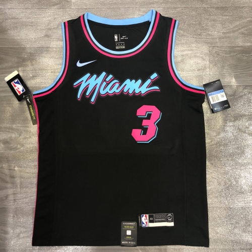 NBA Miami Heat Black Round collar #3 Jersey-311