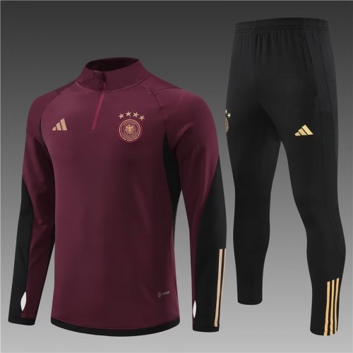 2022/23 Germany Maroon Thailand Soccer Tracksuit Uniform-801