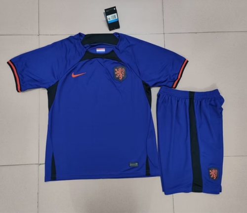 2022/23 Netherlands Away Blue Soccer Uniform-315