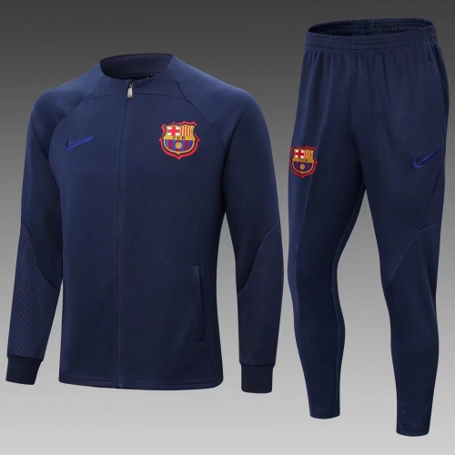 2022/23 Barcelona Royal Blue Thailand Soccer Jacket Uniform-411