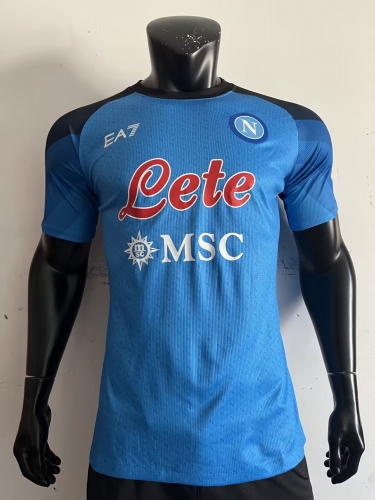 Player Version 2022-23 Napoli Home Blue Thailand Soccer Jersey AAA-308/16
