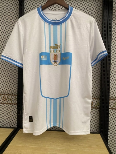 2022 World Cup Uruguay Away White Thailand Soccer Jersey AAA-518/2146/07