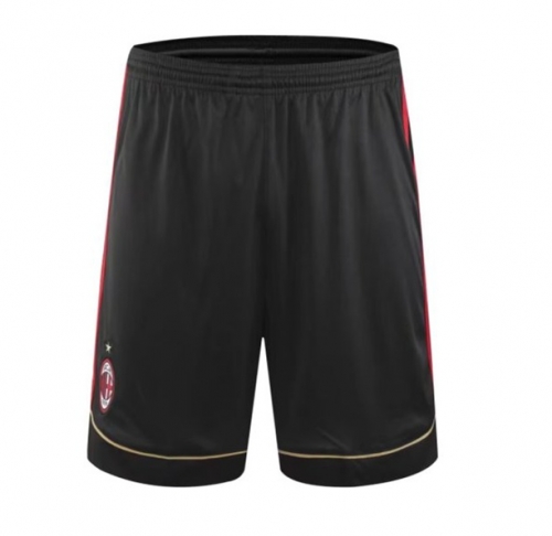 06 Retro Version AC Milan Home Black Thailand Soccer Shorts-601