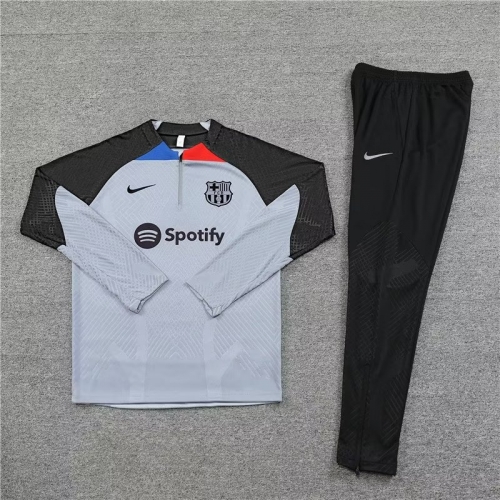 Player Version 2022/23 Barcelona Gray Soccer Tracksuit Uniform-801