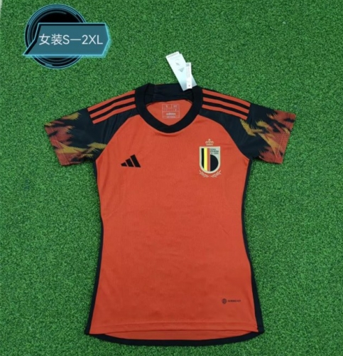 2022/23 Belgium Home Red Thailand Women Soccer Jersey AAA-418