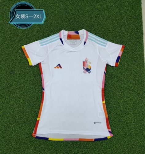 2022/23 Belgium Away White Thailand Women Soccer Jersey AAA-418/711