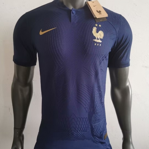 Player Version 2022-23 France Home Royal Blue Thailand Soccer Jersey AAA-38