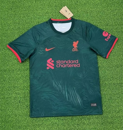 2022-23 Liverpool 2nd Away Light Green Thailand Soccer Jersey AAA-JY/407/320