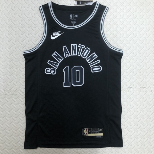 2023 Season Retro Version NBA San Antonio Spurs Black #10 Jersey-311