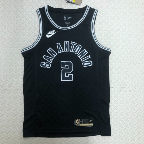 2023 Season Retro Version NBA San Antonio Spurs Black #2 Jersey-311