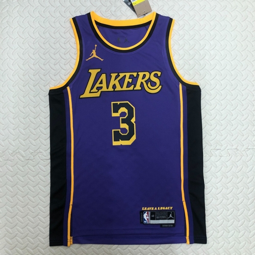 2023 Season Feiren Limited Version  Los Angeles Lakets Purple #3 NBA Jersey-311