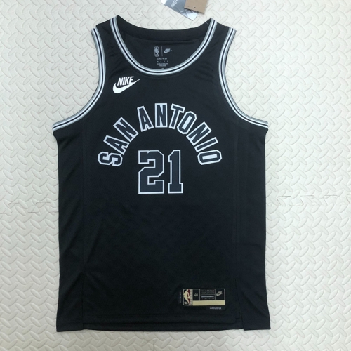 2023 Season Retro Version NBA San Antonio Spurs Black #21 Jersey-311