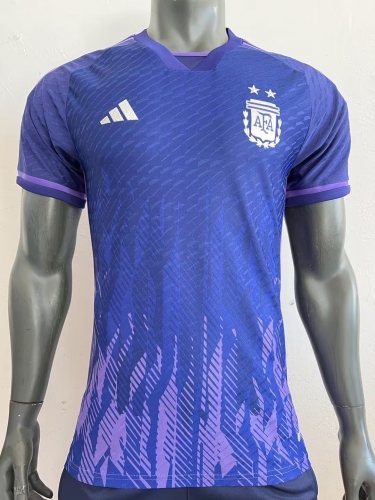 Player Version 22 World Cup Argentina Away Purple Thailand Soccer Jersey AAA-703/408