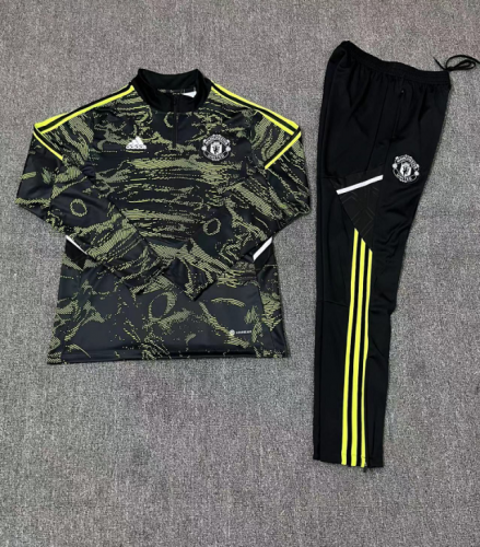 2022/23 Manchester United camouflage Thailand Soccer Tracksuit Uniform-801