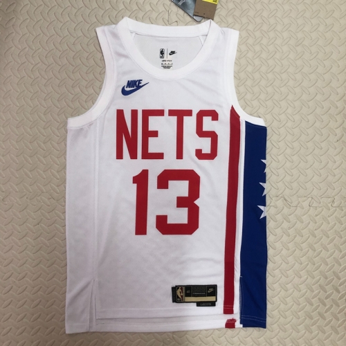 2023 Season Retro Version Brooklyn Nets White #13 NBA Jersey-311